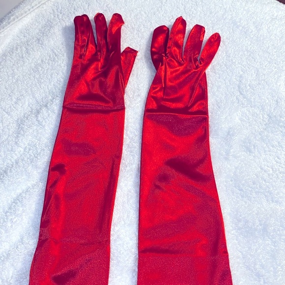 Classic Satin Glossy Long Gloves Party Bridal Dance Opera Length Gloves Hallowee - Picture 11 of 11